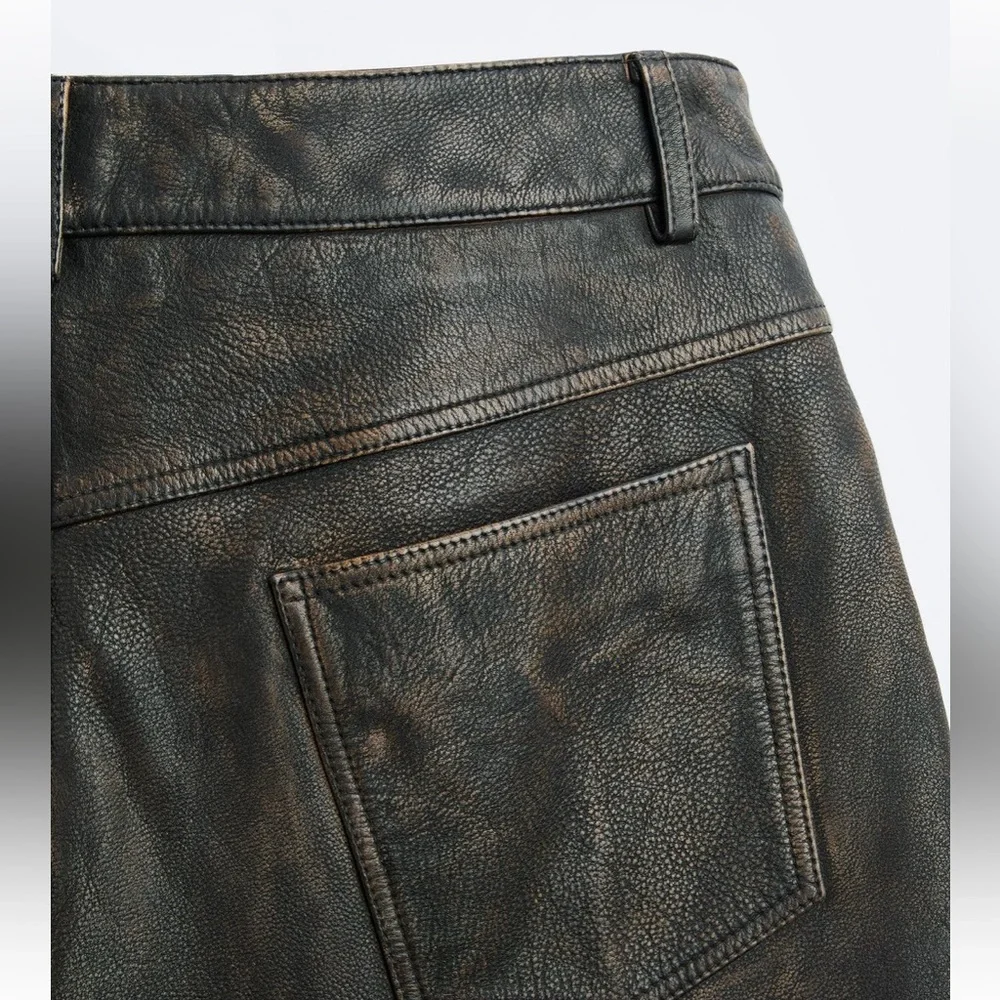 🔥Vintage Real Leather Shorts Pants New With Tags 🔥 - Picture 8 of 12